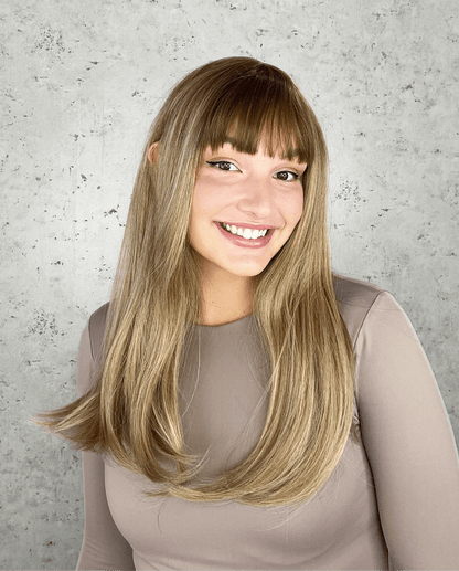 Dark Blonde Synthetic Wig with Fringe – Nicole