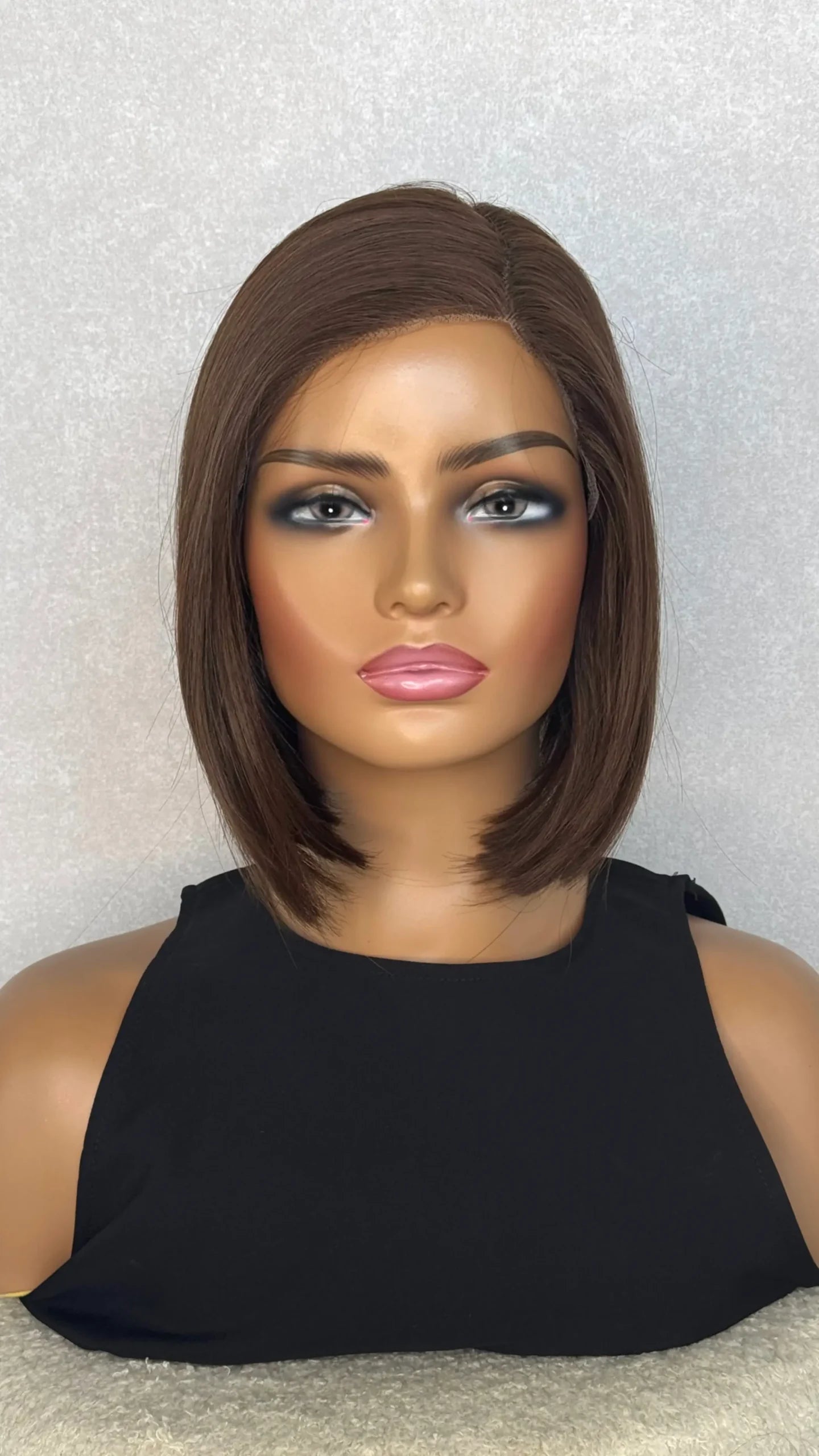 Lace Front Chocolate Brunette Synthetic Wig - Eden