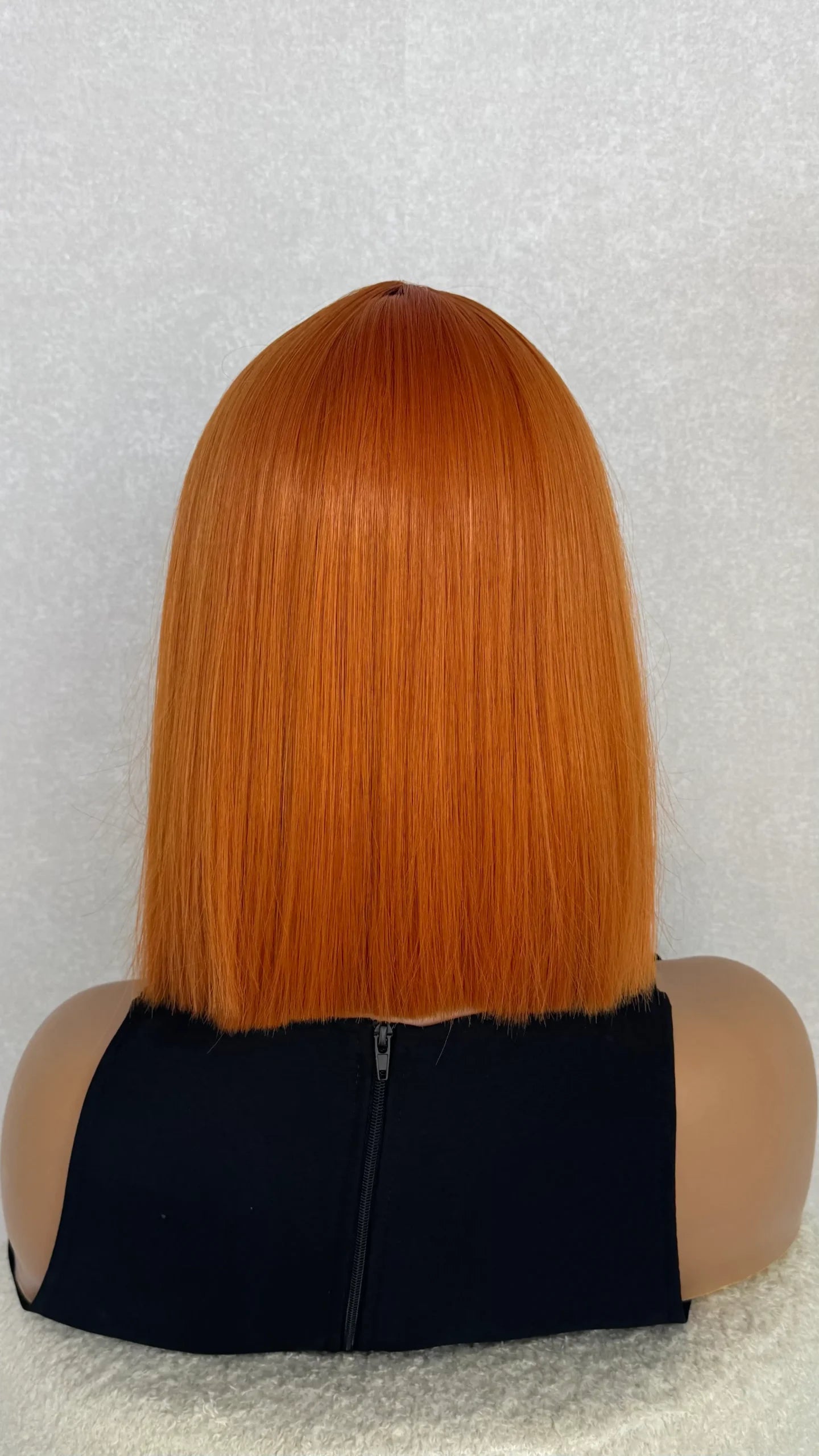 Bright Copper Bob With Fringe Synthetic - Geri