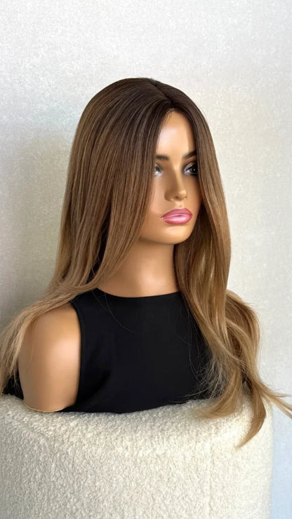 Balayage Brunette Layered Synthetic Wig – Gold Coast