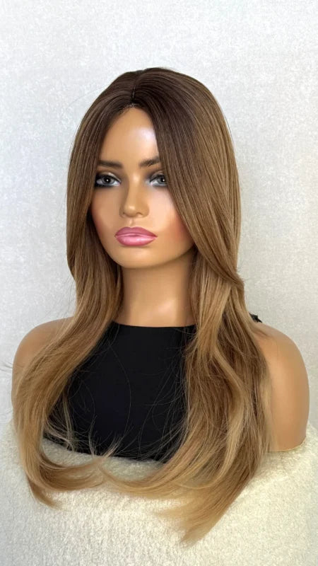 Balayage Brunette Layered Synthetic Wig – Gold Coast