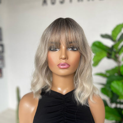 Blonde with Fringe Luxe Synthetic Wig - June