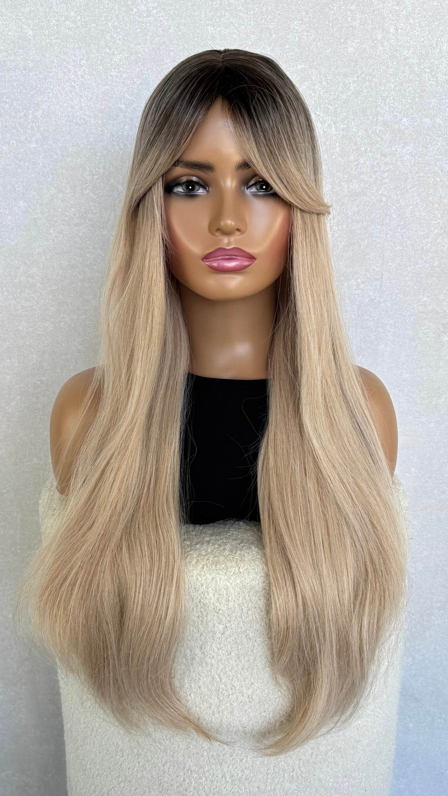 Rose Blonde Fringe Synthetic Wig- Kingsley