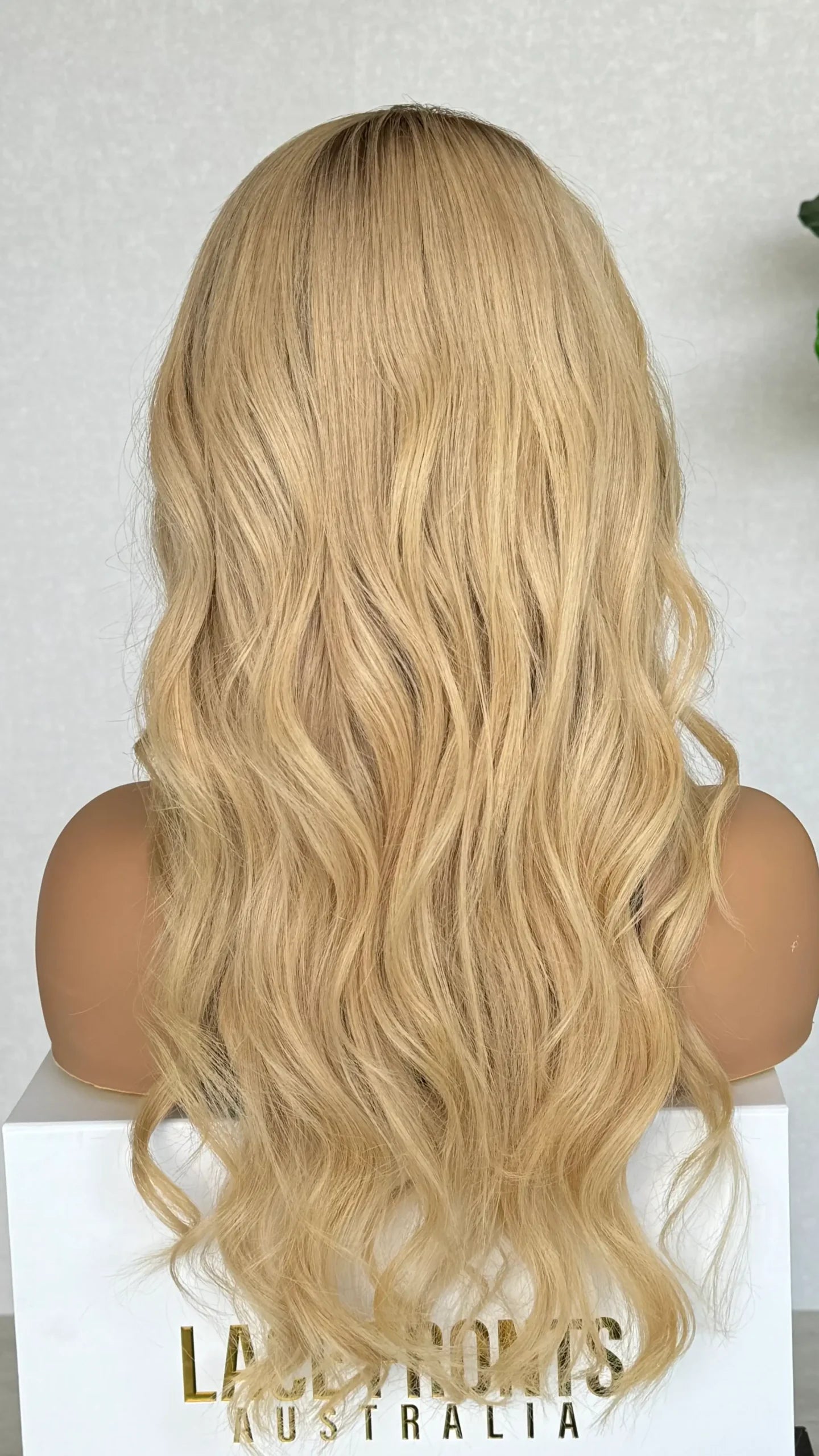 Golden Blonde With Shadow Root – 22" Human Hair Lace Front Wig - Colour: Alexandra