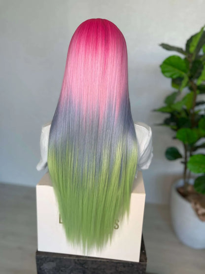 Multi Coloured Luxe Synthetic Wig - Floss