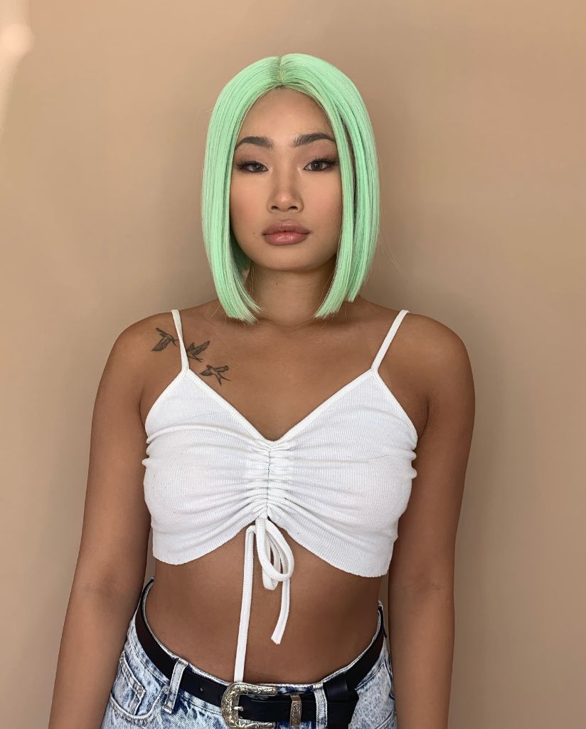 Mint Green Luxe Synthetic Bob Lace Front Wig Aria