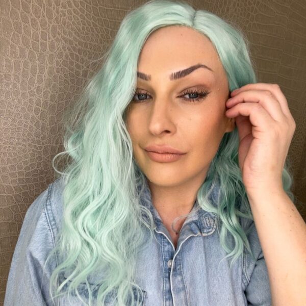 Pastel Blue Luxe Synthetic Lace Front Wig - Winnie