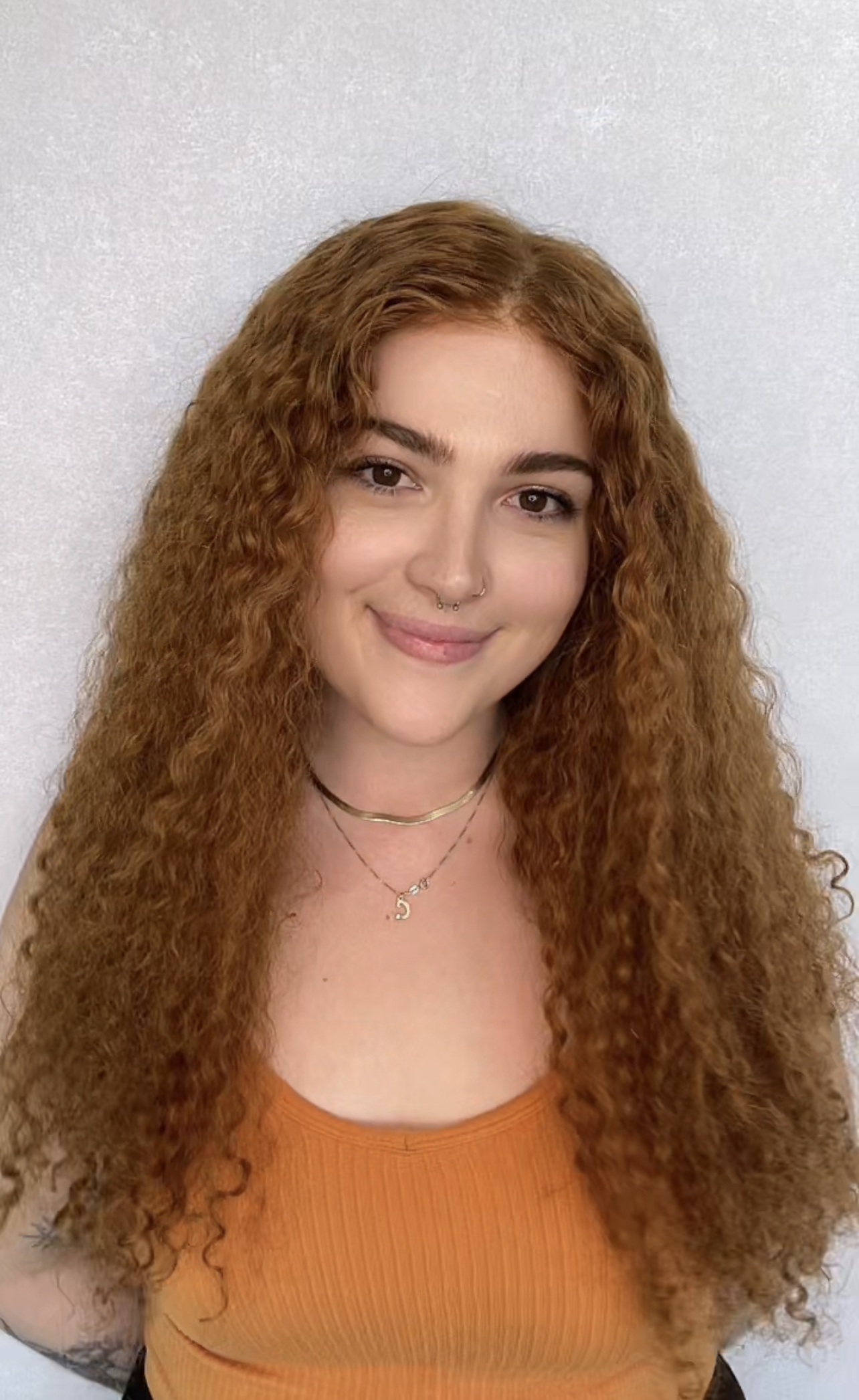 Lace Front Human Hair Long Curly Wig Light Golden Brown 30