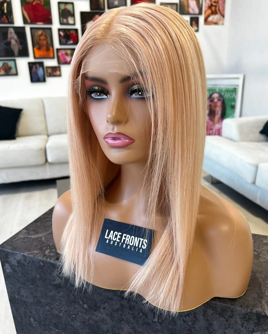 peach lace front wig