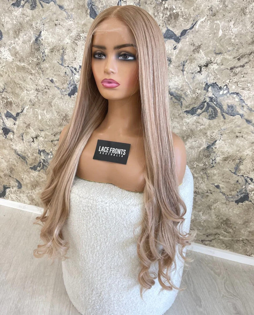 peach lace front wig