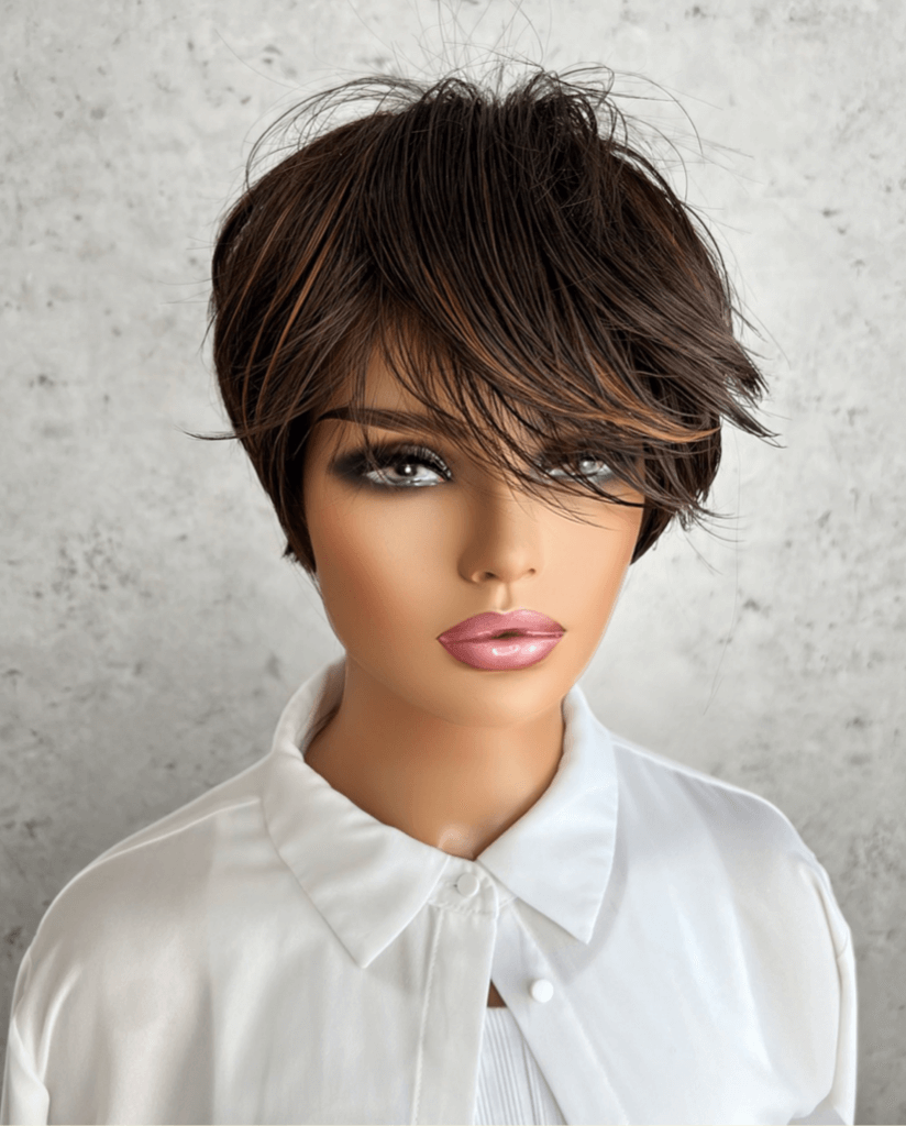 Short dark shop wig