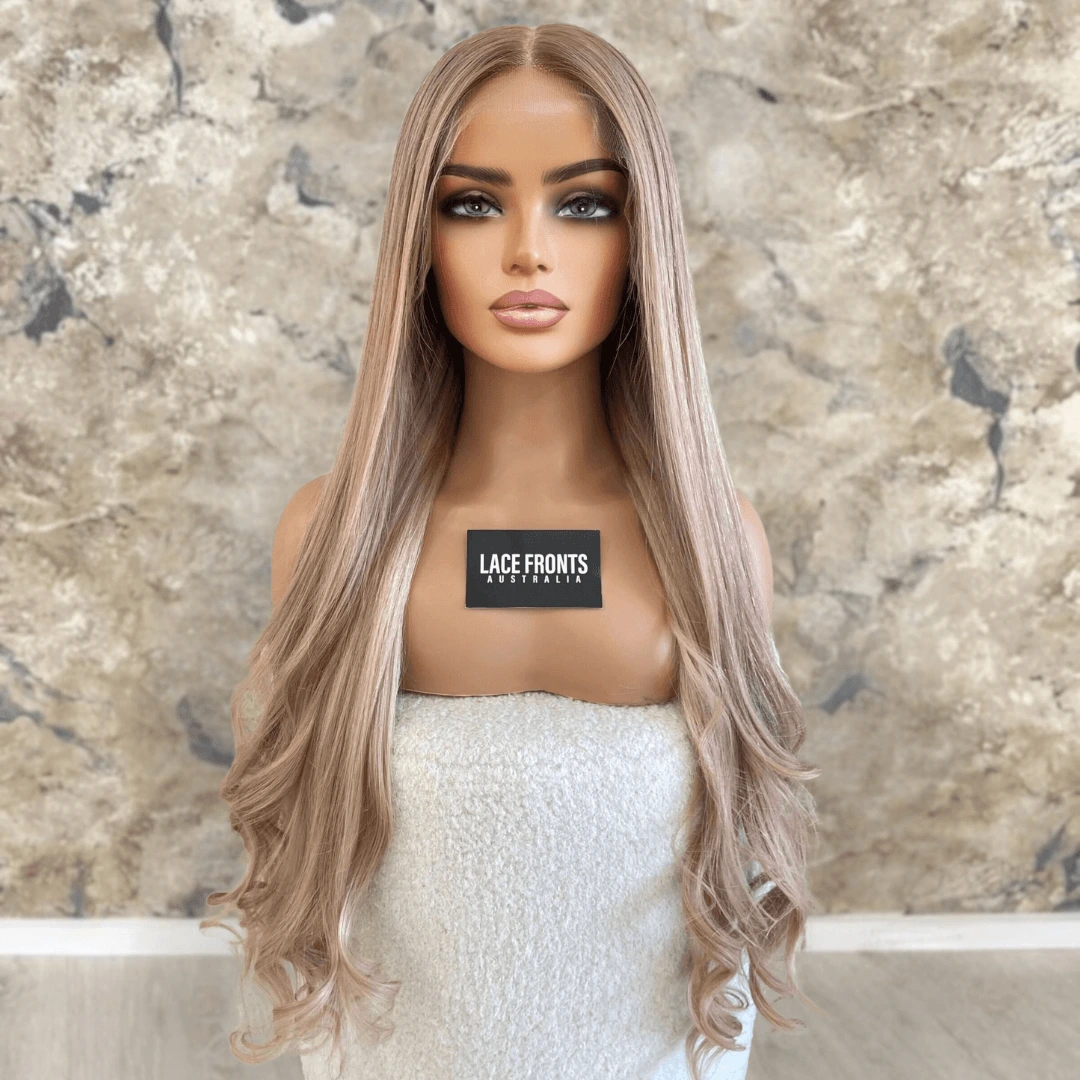 Created in Australia Blonde Lace Front Human Hair Wig 26 Serena