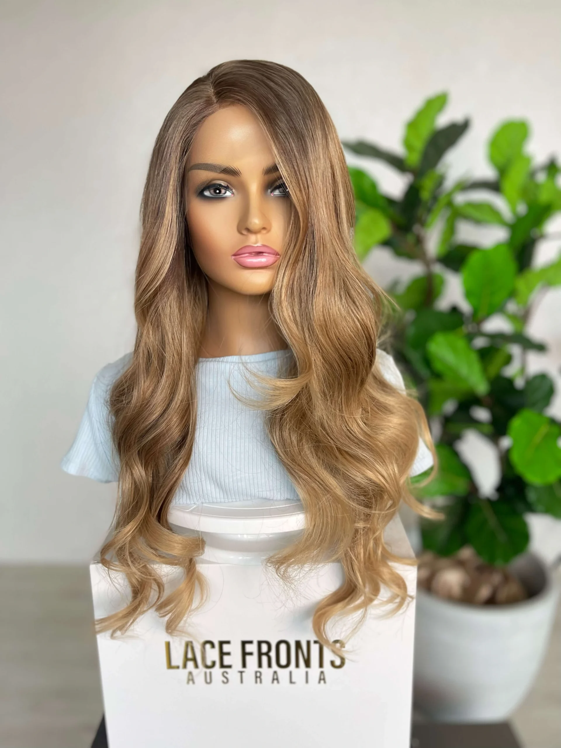 Dark Blonde Balayage Luxe Synthetic Wig Lace Fronts Australia