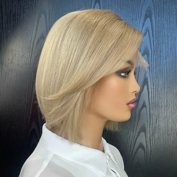Blonde Lace Front Human Hair Wig 10" - Anita