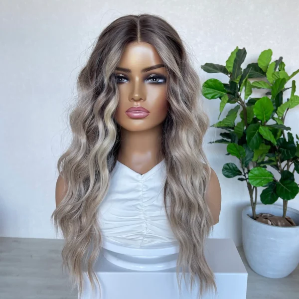 wavy beach blonde Lacefront Synthetic Wig - paige