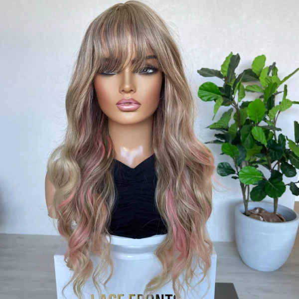 Blonde with pink highlights Luxe Synthetic - Dream