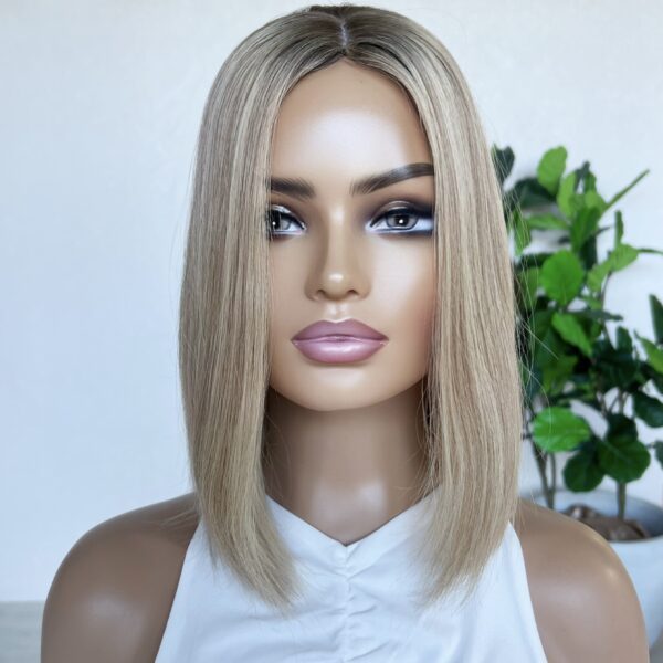 Ready to Wear 14' toppers warm blonde with root- Human Hair