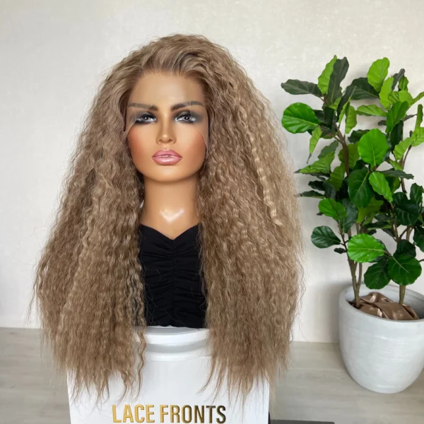 Caramel Blonde Curly Lacefront Luxe Synthetic- Isabella