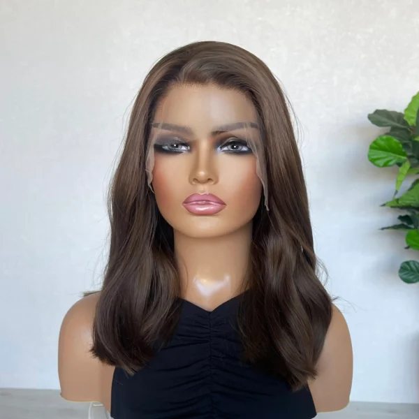 Dark Chestnut brunette Lacefront synthetic - Astra