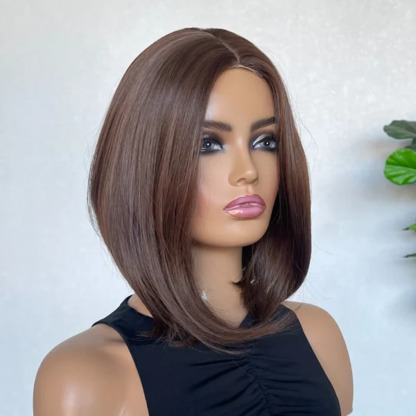 Dark Chocolate Brunette t-part lace wig- Hannah