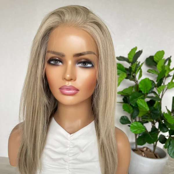 Created in Australia: Blonde Lace Front Human Hair Wig 18' - Chloe