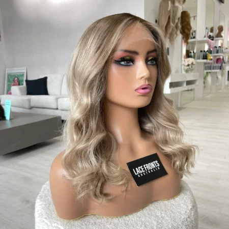 Created in Australia: Blonde Lace Front Human Hair Wig 16" - Chloe