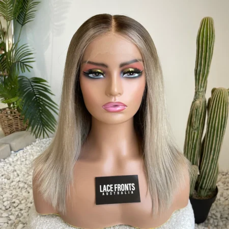 Created in Australia: Blonde Lace Front Human Hair Wig 16" - Chloe