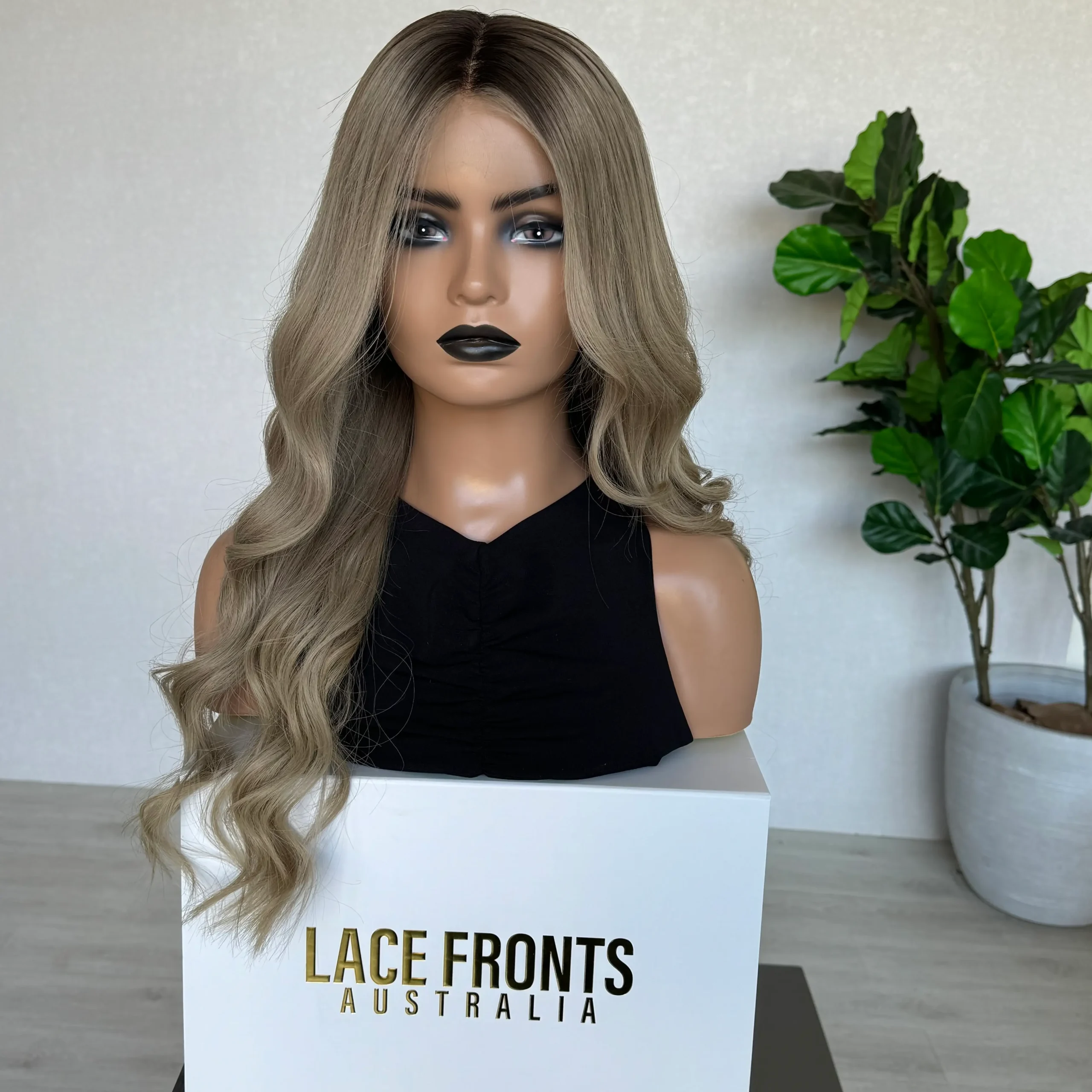 Created in Australia: Blonde Lace Front Human Hair Wig 24' - Chloe