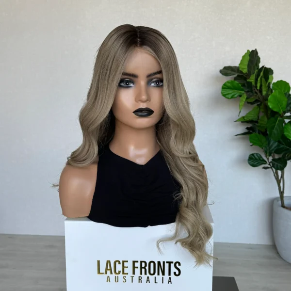 Created in Australia: Blonde Lace Front Human Hair Wig 24' - Chloe