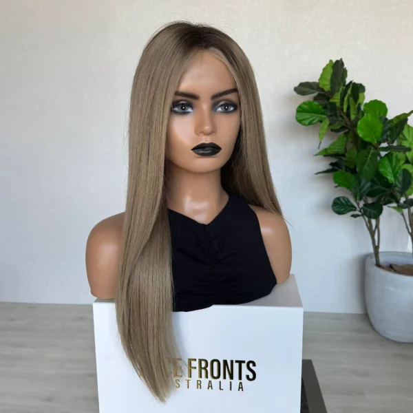 Created in Australia: Blonde Lace Front Human Hair Wig 24' - Chloe