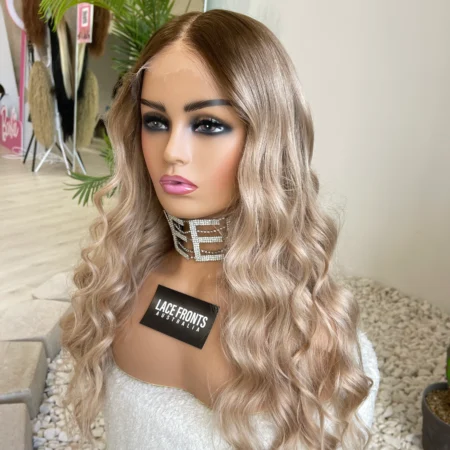 Created in Australia: Blonde Lace Front Human Hair Wig 26" - Evie